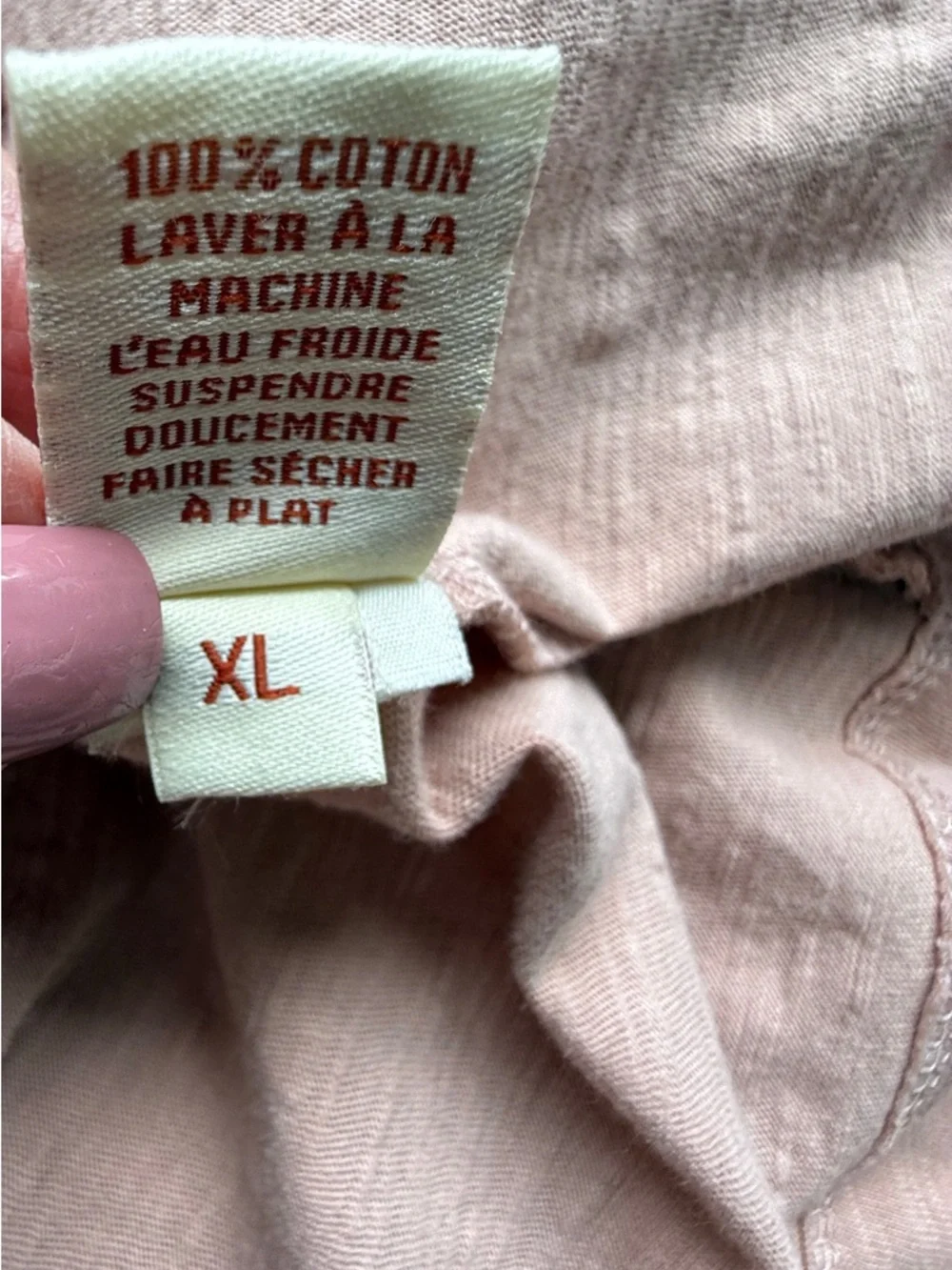 April Cornell Dusty Rose Crochet Lace Trim Open Front Cardigan XL Boho - Picture 12 of 13